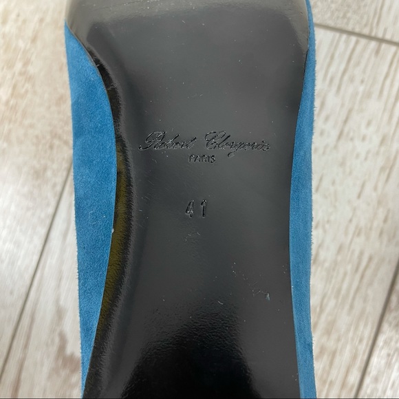 Robert Clergerie suede blue size 41 pumps heels - Picture 5 of 7